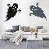 Halloween Ghost Series Wall Stickers Creative Carved PVC Adhesive Waterproof for Home Decor 44*33cm/17.32*12.99inch.