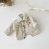 Coat born Baby Girl Boy Corduroy Jacket Infant Toddler Child Autumn Spring Winter Warm Thick Kid Outwear Clothes 0-3Y 220826