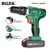 HILDA Electric Drill Cordless Screwdriver Lithium Battery Two-speed Mini Drill Cordless Screwdriver Power Tools 201225