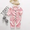 Long Sleeve Baby suit Kids Clothes Toddler Boys Girls Ice silk satin Cartoon little bear Tops Pants Set for Children039s home W5226677