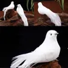 シミュレーション鳥の祭りの植物の装飾白鳩の泡羽クリップ平和鳩の写真Prop 1 55ky G2