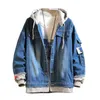 Джинсовая куртка с капюшоном Мужская хип-хоп джинсовые пальто ретро джинсовая куртка улица повседневная бомбардировщик куртка верхняя одежда толстовки 201218
