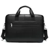 Westal Men's Briefcasesバッグメンズメンズマンズメッセンジャーバッグ用革張りの革のラップトップバッグ用brie193f