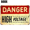 Danger Plaque Metal Painting Vintage Home Wall Decor Iron Art Pictures Tin Sign Shabby Chic Decor Signs Keep Ski Tips up Warning Notice Beware Plaques