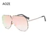 AOZE 2020 Luxus Herren039s Sonnenbrille Mode Sonnenbrillen übergroße Marke Designer Stil weiblich UV4001068005