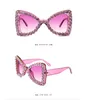 Luxury Rhinestone Sunglasses Decor Butterfly Bowknot Designer sunglasses Women Fashion Colorful Triangle Shape Gradient glasses