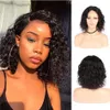 Malásia Curta Bob Lace Front Human Human Wig Prejosas para Mulheres Negras Glueless 13x4 Deep Wave Wig Wig Remy