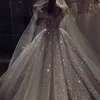 Luxus -Pailletten -Glitzerballkleid Brautkleider für Braut sexy von der Schulter Dubai Arabische Prinzessin Brautkleider Vintage Plus Size Ballgown Vestidos Al7973