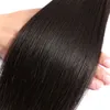 10A brasilianisches gerades Menschenhaar bündelt mit HD-Spitzenverschluss unverarbeitete natürliche schwarze Haarverlängerungen mit Top-Verschlüssen