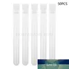 50 pièces/paquet 12x100mm laboratoire Transparent Tubes à essai en plastique flacons avec bouchons poussoir fournitures de laboratoire scolaire livraison directe