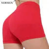 Normov shorts kvinnor svart hög midja push up träning shorts kvinnor avslappnad solid färg sommar fitness shorts y220311