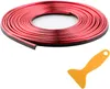 16,4 FT (5 Meter) Flexible 3D DIY Automobil Auto Motor Innen Außen Dekoration Auto Moulding Trim Strip Line (Rot)