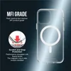 Shockproof Magnetic Clear Cases wireless Charger TPU PC Transparent Back Cover for iPhone 7 8 8Plus 11 Pro Max