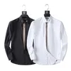 Luxurys Designers Groothandel Mens Jurk Shirts Mode Solid Slanke Merk Werkkleding Chemise Homme Camisa Sociale Masculina M-3XL # 01