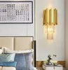 Post-Modern Crystal Wall Sconce Light Crystal Wall Luxury Creative Warm Hallway Bedroom Bedside Lamp