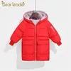 Bear Leader Girl Vestes épaisses 2020 Nouvelles filles d'hiver à capuche manteaux chauds mode enfants Parkas adolescents longs vêtements d'extérieur tenues cool LJ201017