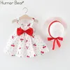 Humor Bear Zomer Baby Girl Kleding Riem Bow Vest Floral Shorts Modehoed Set Babykledingpak Girls Kleding LJ201223