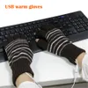 Luxus-Winter-elektrischer winddichter warmer Halbfinger-Touch-Screens-Handschuhe für Männer Frauen USB-angetriebene beheizte Thermostat