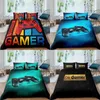 3D -gamepad sängkläder set queen size duvet cover kreativ svart tröstbädd omslag set housse de couette sängkläder king size lj201127