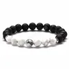 Mode Lava Rock Perlen Armband Geometrische Naturstein Armbänder für Frauen Männer Öl Diffusor Armband Handgemachten Schmuck