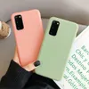 Luxury Matte Silicone Fodral för Samsung Galaxy A02S A12 A32 A71 A51 A41 A21S M51 M31 S21 Ultra S20 Fe S10 Plus Not 10 Lite Cover