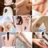 Set di 12 tatuaggi temporanei a forma di fiore, vari modelli, tatuaggi finti per cartoni animati, per donna. Adesivo per tatuaggio temporaneo impermeabile