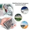 Emergency Filt Outdoor Gadgets överlever First Aid Military Rescue Kit Windproof Waterproof Thermal Foil Space Filt för Campin4602540
