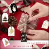 Świąteczne dekoracje świąteczne dostawy domu ogród 48 sztuk DIY Kraft Papier Xmas Dekoracji Ball Prezent Wrap Tag Etykietki Zawiesza Tagi Drop De