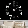 Wandklokken DIY Large Modern Design Mute Acryl Digitale 3D Clock Sticker Engelse brief Big Home Decor1