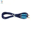 Nylon Braided Audio Cable Jack 3.5 mm Male to Male Cloth Audio Aux Cable For iPhone Car Headphone Speaker Wire Line 50pcs/lot