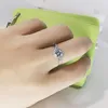Simulatie Boor Hartvormige Klauw Vrouwelijke Fancy Ring Exquisite Elegan