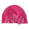 Baby Pure Color Chiffon Hats Flower Shape Kids Warm Fashion Headgear Artículos para niños Multicolor Venta caliente 3 95ax J2