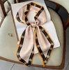 Kvinnor Silk Scarf 15x150cm Elegant Blommig Tryckt Små Square Neck Kerchief Bandana Kvinna Echarpe Luxury Hairband 22118