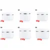 White Plastic Refillable Container with Lid Empty Jars Make Up Bottle Face Cream Lotion Storage Containers