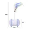 Feather Electric Balance Car Funny Electronic Pet Toy Smart Automatic Cat Teaser Playing USB Charging LJ201125