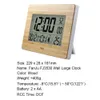 FanJu Digitale Wanduhr LCD Große Große Zahl Zeit Temperatur Kalender Alarm Tisch Schreibtischuhren Modernes Design Büro Wohnkultur Y200407