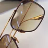 사각형 파일럿 선글라스 금속 골드 블랙 렌즈 스포츠 선글라스 남성용 UV 안경 상자