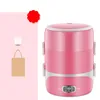 220V Automatic Thermal Heating Portable Lunch Box Stainless Steel Home School Electric Rice Cooker Food Warmer Container Large T200710