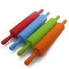 Silicone Rolling Pin Nonstick Rolling Pin Fondant Cake Dough Roller Baking Cook Pastry Tool DIY Dumpling Roller Kitchen Accessories ZYY66