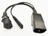 Высокое качество IEC 320 C14 3PIN мужчина до C13 + C7 Женский адаптер питания кабель около 30 см / 5 шт.