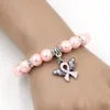 perles de cancer du sein pour bracelets