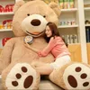 1 pc 100-260cm Urso Pele vendendo brinquedo grande tamanho americano gigante ursinho bear casaco preço de fábrica aniversário dos namorados de aniversário para brinquedos menina