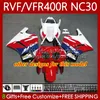 Body Kit For HONDA RVF400R VFR400 R NC30 V4 VFR400R 89-93 79No.0 RVF VFR 400 RVF400 R 400RR 89 90 91 92 93 VFR400RR VFR 400R 1989 1990 1991 1992 1993 Fairing Repsol Orange