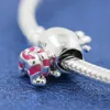 925 Sterling Silver Lovely Smiling Cat Animal Charm Bead Fits European Pandora Style Jewelry Bracelets