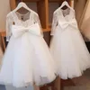 Image réelle robes de filles de fleur de luxe broderie appliques enfants perles robes de soirée Tulle sans manches robe de demoiselle d'honneur pour s5340358