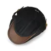TOHUIYAN вязаная шерстяная кепка для газетчика, мужская зимняя теплая шапка для мужчин, плоская кепка с козырьком, шапки Boina Cabbie, классическая шапка для мальчиков-пекарей 2012162299020