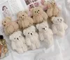 Animaux en peluche ours en peluche porte-clés sac à dos sac à main poupées pendentif 4.3 "anniversaire décorations de mariage artisanat bricolage accessoire fête faveurs