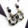 Bee Pearls Long Brand Designer Luxury Jewelry Pendientes Pendientes llamativos para Mujer Brincos GD1044