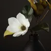 Estilo retro flores artificiales 1 pieza súper hermosa magnolia falsa home / cafetería decoración decorativa pantalla de seda flores 220112