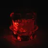 Smoking Skull Acrylic Herb Grinder With RGB LED Light 50MM 2 Piece Spice Miller Plastic Tobacco Abrader Crusher Hand Pipe